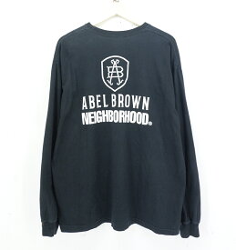 NEIGHBORHOOD × ABEL BROWN 23AW L/S PRINT Tee size：XL ネイバーフッド アベルブラウン コラボ プリント 長袖Tシャツ ロンT ブラック 232PC30N-LT01S Made in Japan