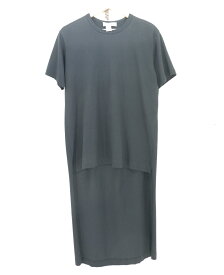 COMME des GARCONS SHIRT S/S COTTON JERSEY PLAIN size：M コムデギャルソン シャツ 半袖Tシャツ 背面ロング 無地 ブラック W25115