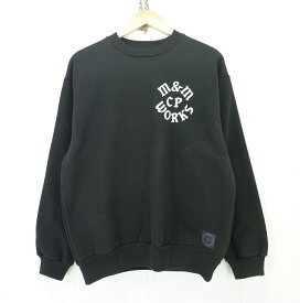 M&M CUSTOM PERFORMANCE WORKS HEAVY CREWNECK SWEAT size：M エムアンドエム カスタムパフォーマンス ヘビーオンス クルーネック スウェット トレーナー ブラック 25MMSW04