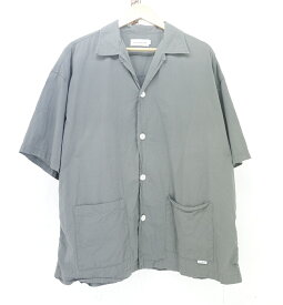 COOTIE PRODUCTIONS 24SS S/S FINX COTTON CORDLANE OPEN COLLAR SHIRT size：L クーティープロダクションズ オープンカラーシャツ 半袖シャツ ボタンシャツ グレー CTE-24S410 Made in Japan