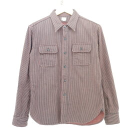 DELUXEWARE L/S HICKORY NEL SHIRT size：S デラックスウエア ヒッコリー ヘビーネルシャツ 長袖シャツ ボタンシャツ レッド Made in Japan