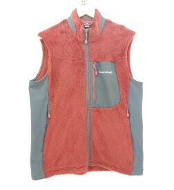 mont-bell FLEECE VEST size：XL モンベル クリマエア フリース ベスト レッド 1106529
