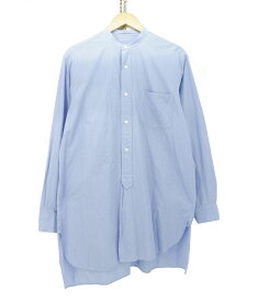 COMOLI 21SS L/S BAND COLLAR SHIRT size：2 コモリ バンドカラーシャツ 長袖シャツ ボタンシャツ ブルー T01-02002 Made in Japan