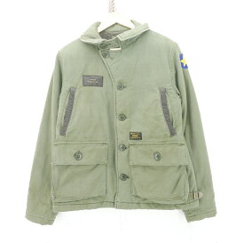 WTAPS 12AW AL-1 JACKET size：2 ダブルタップス フライトジャケット アウター 裏ボア カーキ USED加工 122GWDT-JKM05 Made in Japan