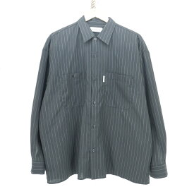 COOTIE PRODUCTIONS 25SS L/S T/W WORK SHIRT size：M クーティープロダクションズ ストライプ ワークシャツ 長袖シャツ ボタンシャツ ブラック CTE-25S401-STRIPE Made in Japan