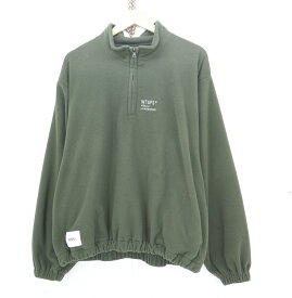WTAPS 23AW DEPST SWEATER POLY FORTLESS size：L ダブルタップス ハーフジップ スウェット トレーナー フリース オリーブ 232ATDT-CSM33 Made in Japan