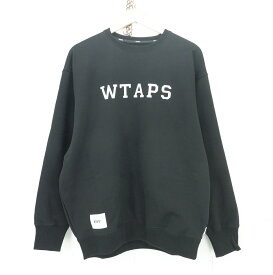 【更に値下げ】WTAPS 25SS ACADEMY SWEATER size：L ダブルタップス アカデミー ロゴ プリント スウェット トレーナー ブラック 251ATDT-CSM03 Made in Japan