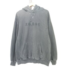 XLARGE PIGMENT EMBOSSED PULLOVER HOODED SWEAT size：M エクストララージ ピグメント エンボス プルオーバー フーディー パーカー ヴィンテージ加工 ブラック 101213012001