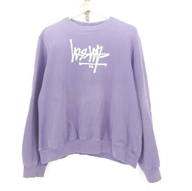 STUSSY CREWNECK LOGO SWEAT size：S ステューシー クルーネック ロゴ スウェット トレーナー パープル 218080 ジャック