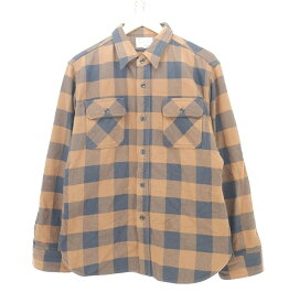 DELUXEWARE L/S 50s BUFFALO CHECK SHIRT size：L デラックスウエア バッファロー チェックシャツ 長袖シャツ ボタンシャツ オレンジ Made in Japan
