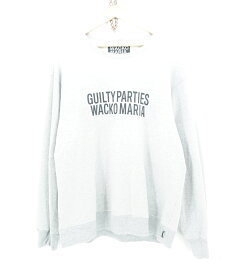 【更に値下げ】WACKO MARIA PRINT PULLOVER SWEAT size：L ワコマリア プリント プルオーバー スウェット トレーナー グレー Made in Japan