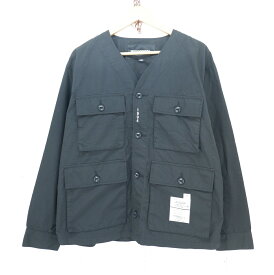 【最終値下げ】NEIGHBORHOOD 26SS NO COLLAR UTILITY JACKET size：L ネイバーフッド ノーカラー ユーティリティジャケット アウター ブラック 261AQNH-JKM03 Made in Japan