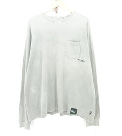 【更に値下げ】NEIGHBORHOOD 24AW L/S SAVAGE CREWNECK Tee size：L ネイバーフッド サベージ 長袖Tシャツ ロンT ダメージ加工 グレー 242FPNH-CSM15 Made in Japan
