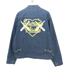 【値下げしました】HUMAN MADE x KAWS MADE DENIM WORK JACKET size：XL ヒューマンメイド カウズ コラボ デニム ワークジャケット Gジャン アウター インディゴ Made in Japan