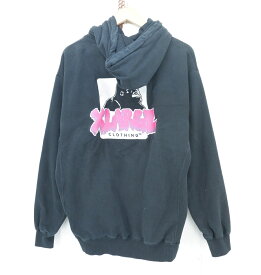 XLARGE PULLOVER HOODED SWEAT size：L エクストララージ ロゴ刺繡 プルオーバー フーディー パーカー ブラック 101249012012