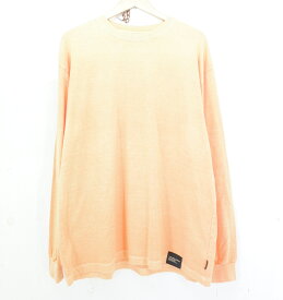【値下げしました】NEIGHBORHOOD 26SS L/S PIGMENT DYED CREWNECK Tee size：XL ネイバーフッド クルーネック 長袖Tシャツ ロンT オレンジ 261FPNH-CSM12 Made in Japan