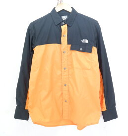 THE NORTH FACE L/S NUPTSE SHIRT size：M ザ・ノース・フェイス ヌプシシャツ 長袖シャツ ボタンシャツ ブラック×オレンジ ノースフェイス NR11961 ゴールドウイン