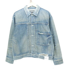 【更に値下げ】NEIGHBORHOOD 24AW SAVAGE DENIM TYPE-1 JACKET size：S ネイバーフッド サベージ デニム タイプ1 ジャケット Gジャン アウター ダメージ加工 インディゴ 242XBNH-JKM01 Made in Japan