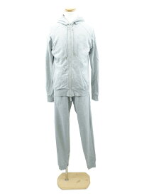 1PIU1UGUALE3 RELAX RHINESTONE ZIP UP PARKA SWEAT PANTS SET UP size：JKT（L）PANTS（XL） ウノピゥウノウグァーレトレ リラックス ラインストーン ジップアップ パーカー スウェット パンツ ボトムス セットアップ グレー