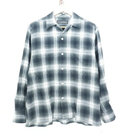 WACKO MARIA 26SS L/S OMBRE CHECK OPEN COLLAR SHIRT TYPE-1 size：S ワコマリア オンブレ チェック オープンカラーシャツ 長袖シャツ ボタンシャツ グレー 26SS-WMS-OC11 Made in Japan