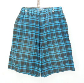 COOTIE PRODUCTIONS ERROR FIT NEL CHECK EASY SHORTS size：L クーティープロダクションズ エラー フィット ネルチェック イージー ショーツ ハーフパンツ ショートパンツ ボトムス ブラック×ブルー CTE-22A119 Made in Japan