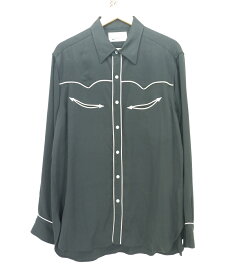 WACKO MARIA L/S WESTERN SHIRT size：L ワコマリア パイピング ウエスタンシャツ 長袖シャツ ボタンシャツ ブラック Made in Japan