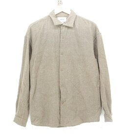 YAECA L/S COMFORT SHIRT size：S ヤエカ コンフォートシャツ 長袖シャツ ボタンシャツ ウール ブラウン 18156 Made in Japan