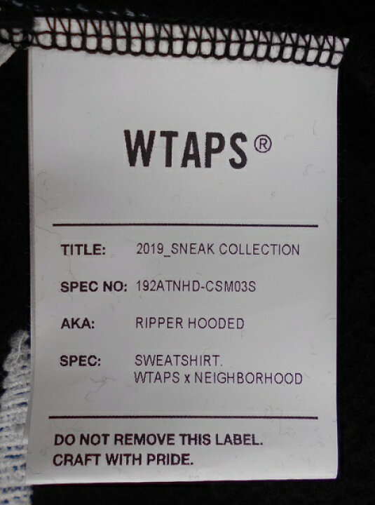 楽天市場】【値下げしました！】WTAPS×NEIGHBORHOOD 19AWダブル 