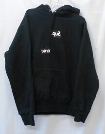 Supreme×COMME des GARCONS SHIRTシュプリーム×コムデギャルソン 18AWSplit Box Logo Hooded Sweatshirtボックス ロゴ パーカー size:S Black ブラック