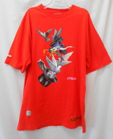 HERON PRESTON/ヘロンプレストン 19SS Heron Dove Graphic T-Shirtグラフィックプリント半袖Tシャツ size:S コーラルレッドHMAA001S19632049