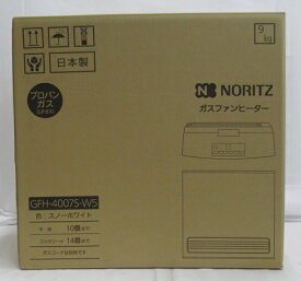 NORITZ ノーリツ ガスファンヒーター GFH-4007S-W5 スノーホワイト 【LPガス】 未開封