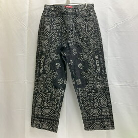 Supreme/シュプリーム Bandana Jacquard Baggy Jeah パンツ　SIZE:32　Black