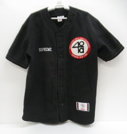 Supreme×40 Acres シュプリーム 25SSTwill Baseball Jersey ベースボールシャツ半袖シャツ　ブラック　SIZE:M