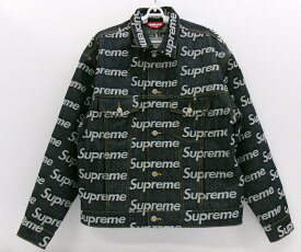 Supreme/シュプリームJacquard Logos Denim Trucker Jacketデニムジャケット インディゴ SIZE:M