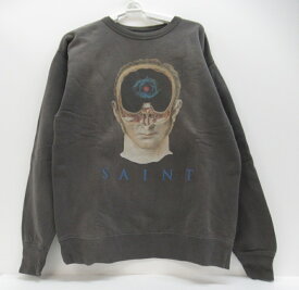 SAINT MICHAEL/セントマイケル22AW CRW SWT FACEクルーネック　スウェット　ブラックSM-A22-0000-016 SIZE:L