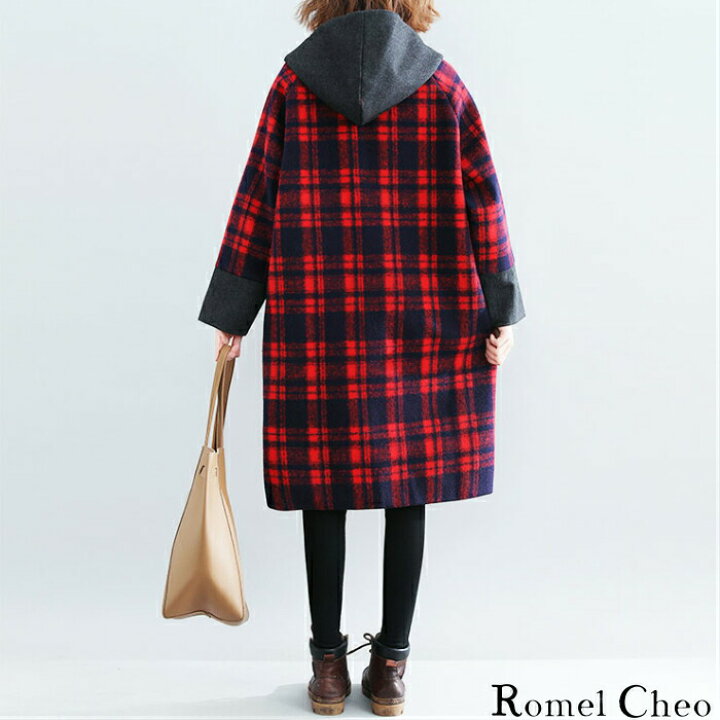 楽天市場 送料無料 Romelcheo 切り返し チェック柄 チェスターコート フード付き 赤チェック 病みかわ ロングコート ウールコート 病み ダッフルコート 大人 グレンチェック 冬 アウター あす楽 レディース ロメルチェオ Romelcheo 楽天市場 送料無料 Romelcheo 切り返し チェック柄 チェスターコート フード付き 赤チェック 病みかわ ロングコート ウールコート 病み ダッフルコート 大人 グレンチェック 冬 アウター あす楽 レディース ロメルチェオ Romelcheo