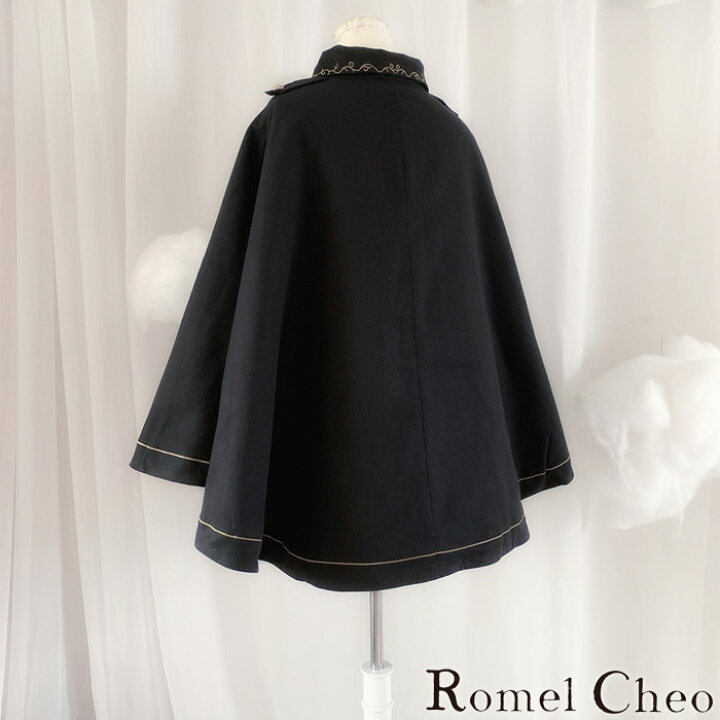 楽天市場】RomelCheo ダークナイト刺繍ケープコート マントコート 