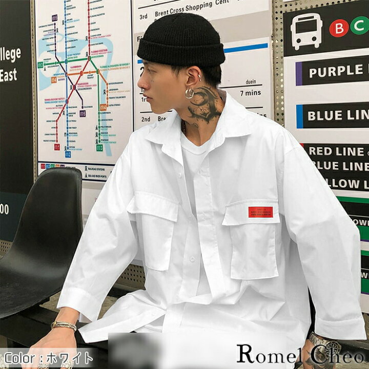 楽天市場】【送料無料】RomelCheo ワークシャツ デザイン シャツ  