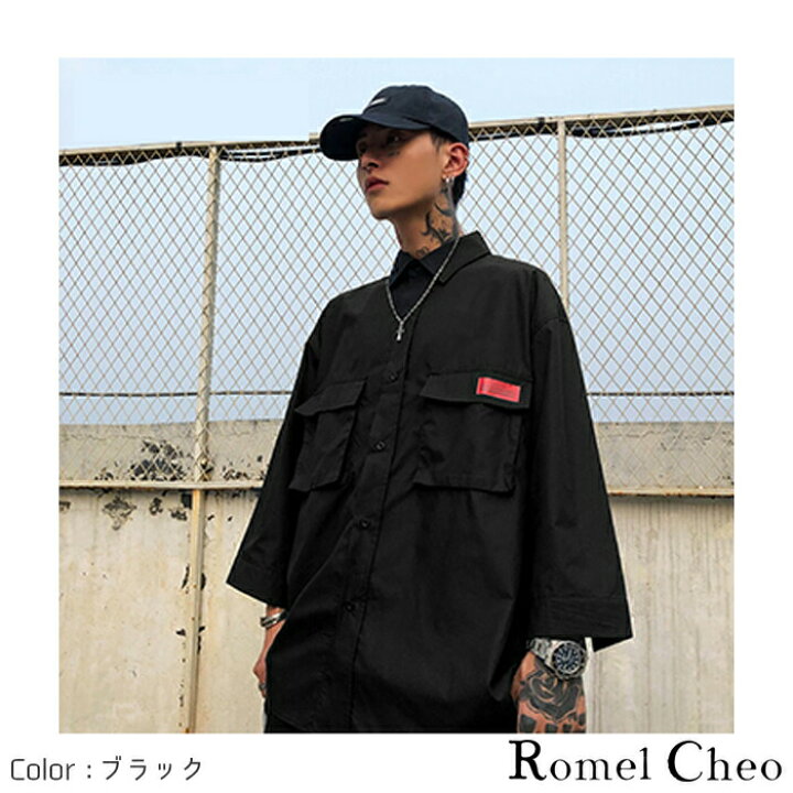 楽天市場】【送料無料】RomelCheo ワークシャツ デザイン シャツ  