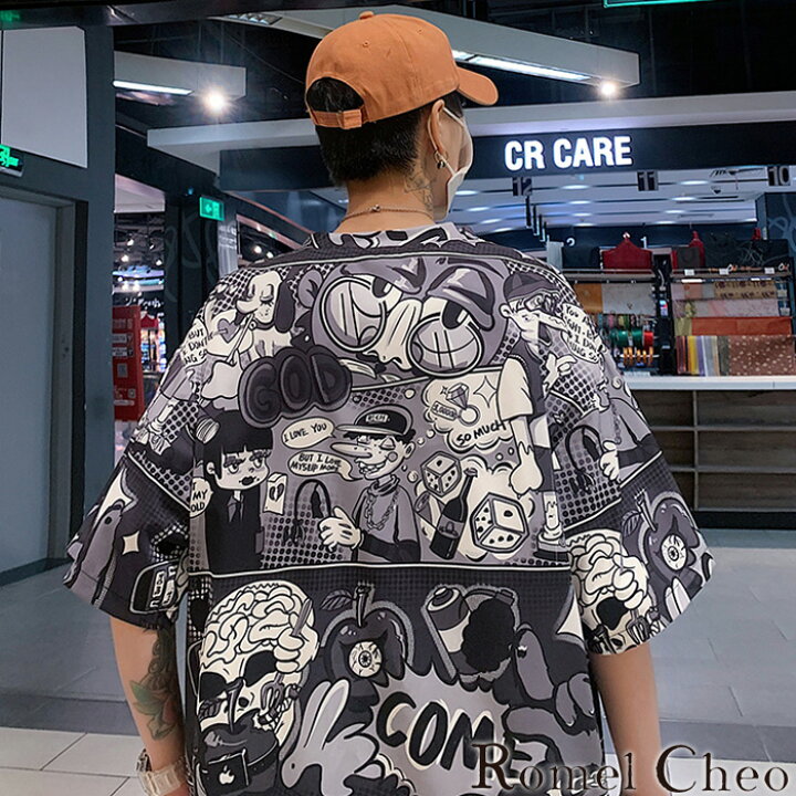 楽天市場 送料無料 Romelcheo 海外コミック風ストリートtシャツ 半袖 5分袖 ビッグtシャツ プリントtシャツ ダボt 総柄 グラフィック オバーサイズ ゆったり ドロップショルダー メンズ モード系 ストリート 個性的 原宿系 青文字系 カジュアル ファッション 楽天市場 送料無料 Romelcheo 海外コミック風ストリートtシャツ 半袖 5分袖 ビッグtシャツ プリントtシャツ ダボt 総柄 グラフィック オバーサイズ ゆったり ドロップショルダー メンズ モード系 ストリート 個性的 原宿系 青文字系 カジュアル ファッション