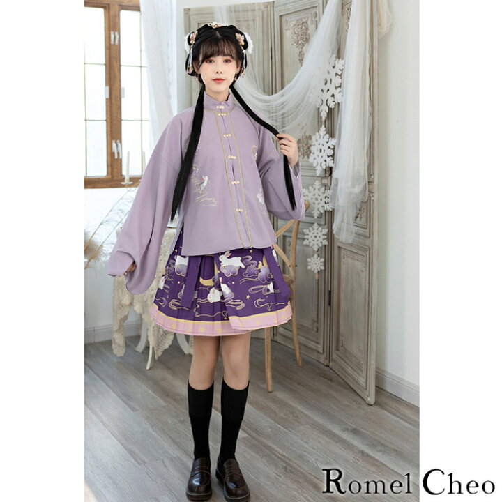 楽天市場】【送料無料】RomelCheo 月兎 ロリータ 漢服 ツーピース 