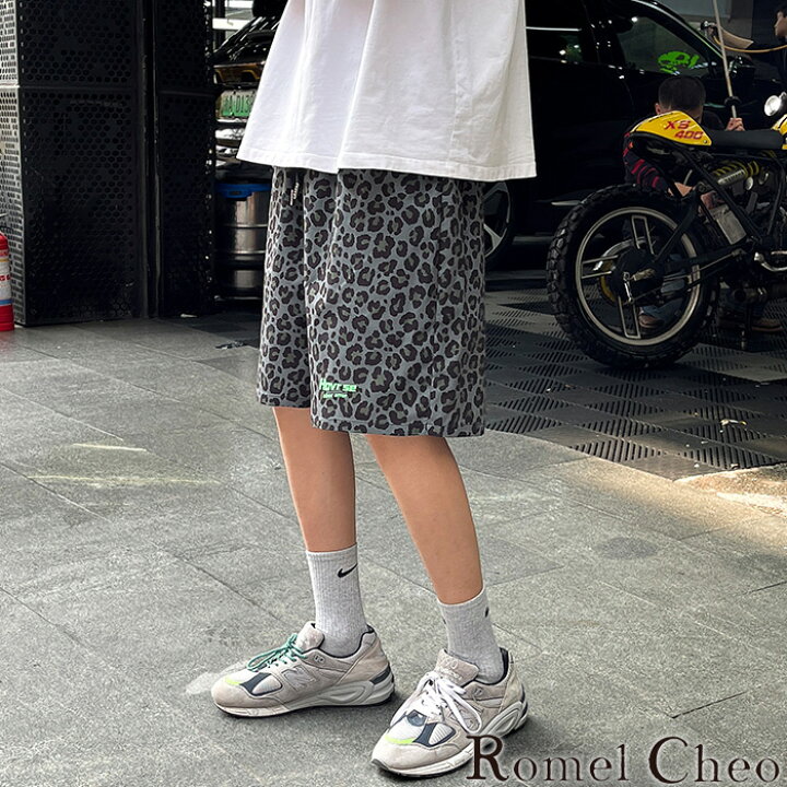 楽天市場】RomelCheo レオパードハーフパンツ ヒョウ柄 短パン  