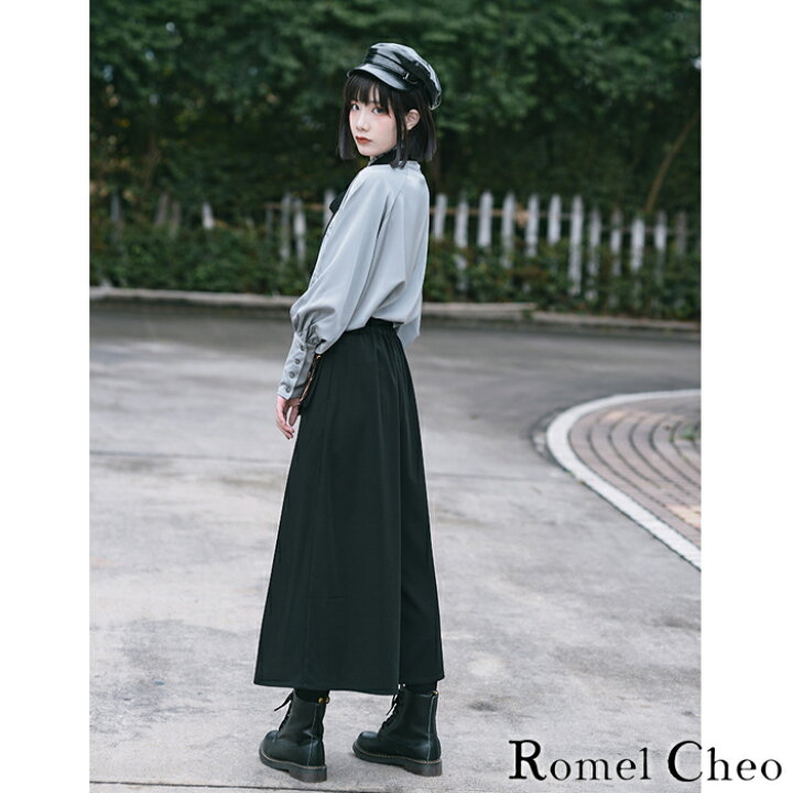 楽天市場 送料無料 Romelcheo 狐仙 刺繍 ガウチョ パンツ ワイド 袴 九分丈 レディース Aライン 妖怪柄 キツネ 稲荷神 犬神 狛犬 和柄 黒 エレガント きれいめ 病みかわいい 大人可愛い モード系 原宿系 ガーリー ロリータ レトロ 大正ロマン ファッション