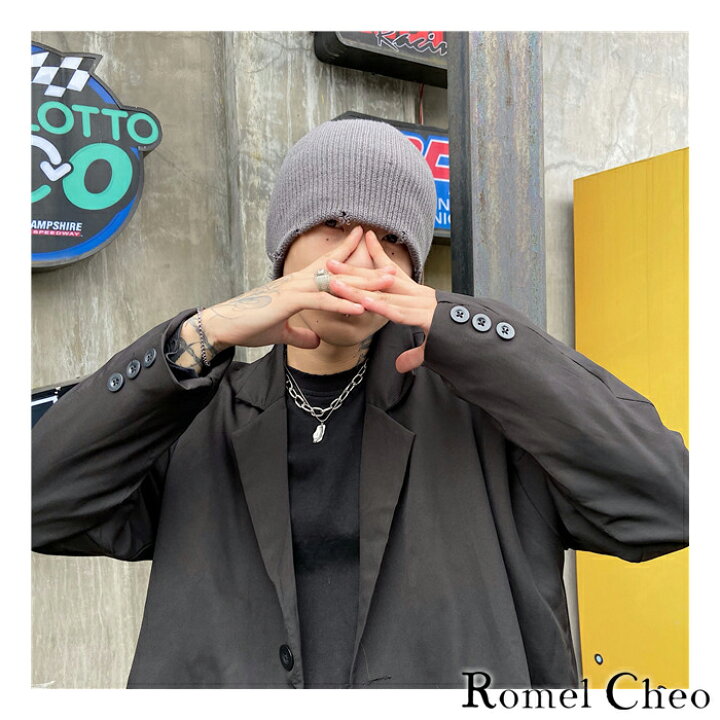 楽天市場】【送料無料】RomelCheo ダメージ ストリート ニット 帽子