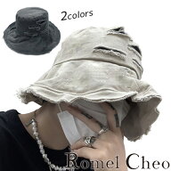 RomelCheo ストリート系ダメージデニムハット バケットハット ダメージハット アドベンチャーハット サフ…