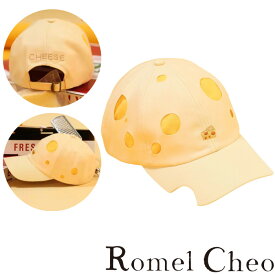 【送料無料】 RomelCheo チーズ キャップ CHEESE 帽子 レディース 面白雑貨 ベースボールキャップ ハット ワークキャップ デザインキャップ 小物 メンズ レディース ユニセックス カジュアル モード系 ストリート 原宿系 青文字系 ファッション ロメルチェオ