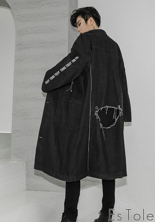 楽天市場】EsTole ダメージデニムロングコート デニムコート デニム  