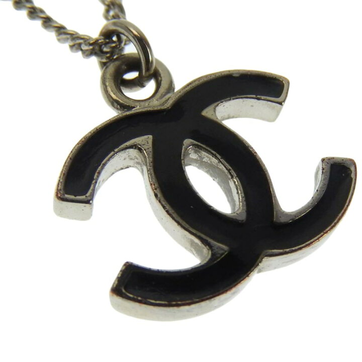 楽天市場】【中古】 シャネル CHANEL ココマーク ネックレス ブラック  