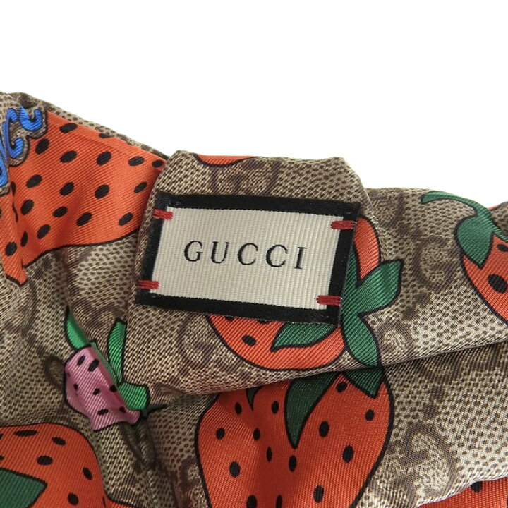 楽天市場】【中古】 グッチ GUCCI GG ストロベリープリント ヘッド  