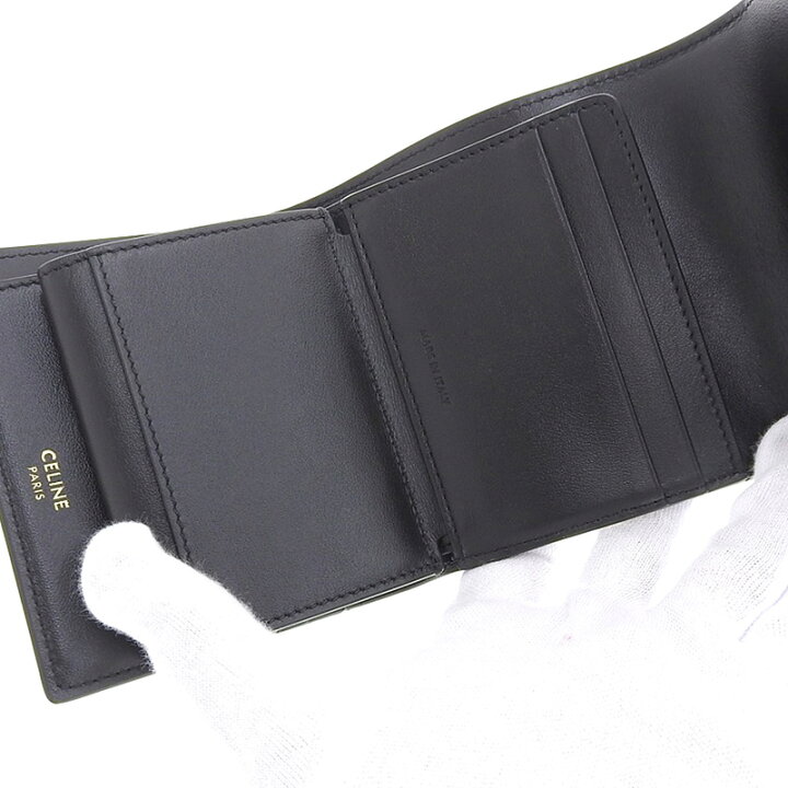 楽天市場】【中古】 セリーヌ CELINE スモールトリフォールド 